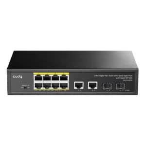 PoE-комутатор 12-портовий некерований Cudy GS1010PS2 гігабітний з 8 портами PoE+, 120W